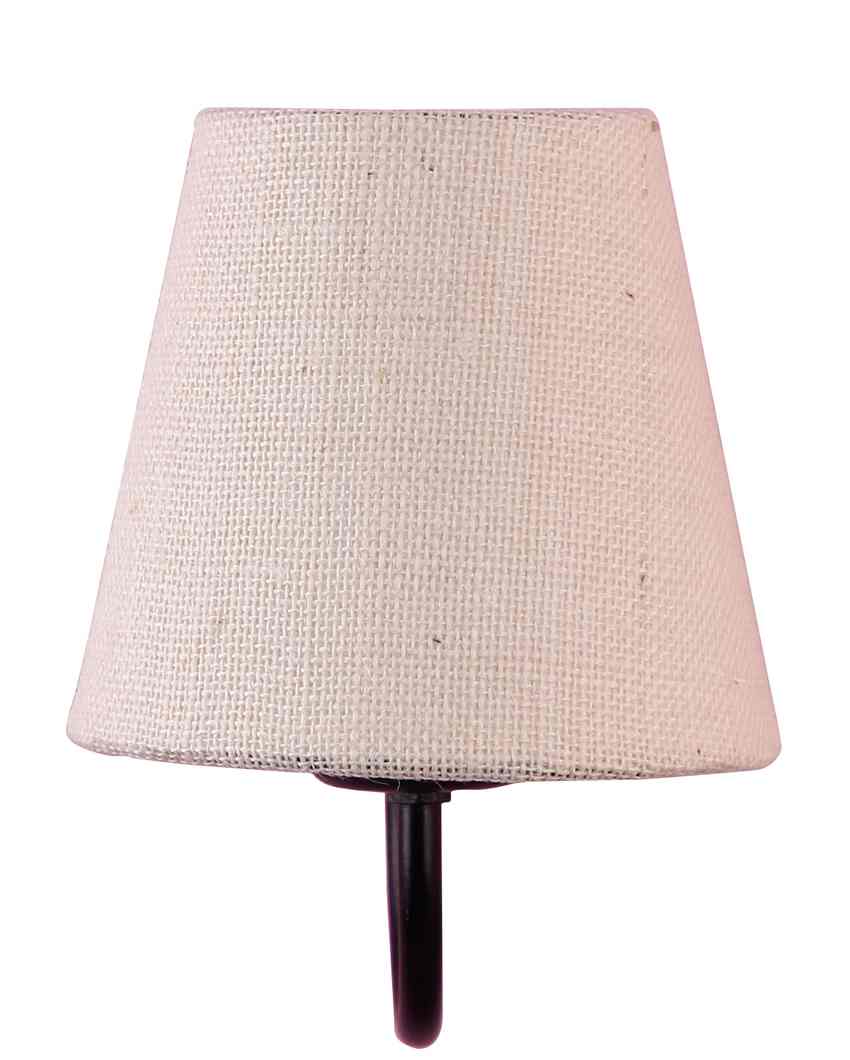 Textured Warm Jute Wall Lamp Iron Base | 6 x 8 inches