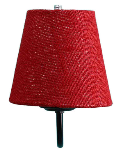 Textured Warm Jute Wall Lamp Iron Base | 6 x 8 inches