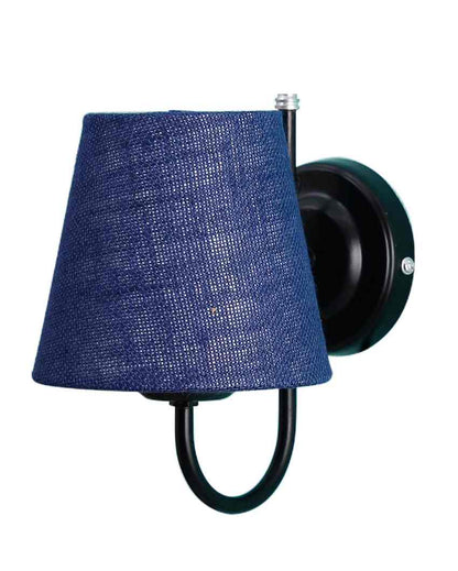 Textured Warm Jute Wall Lamp Iron Base | 6 x 8 inches