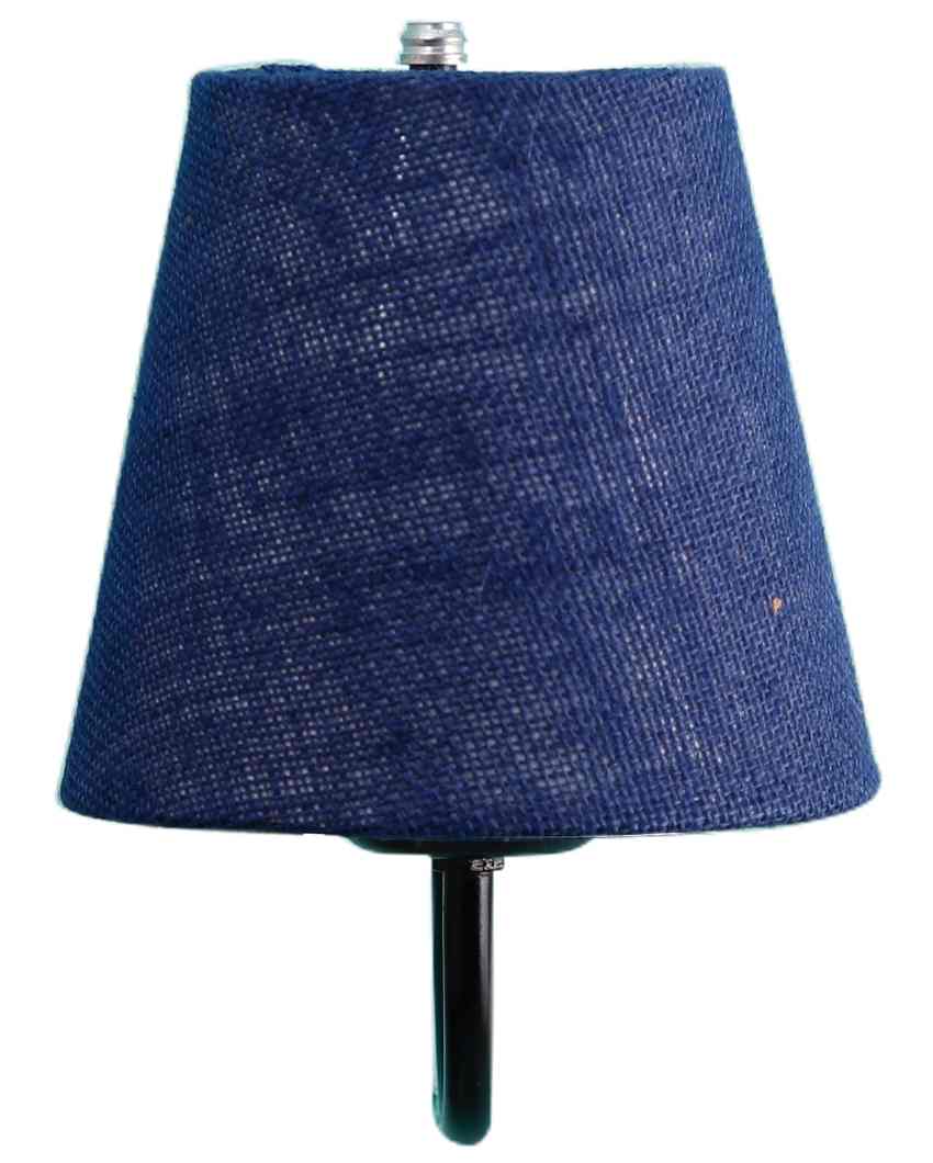 Textured Warm Jute Wall Lamp Iron Base | 6 x 8 inches