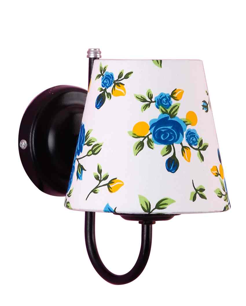 Artistic Unique Cotton Shade Wall Mounted Lamp with Iron Base | 6 x 8 inches