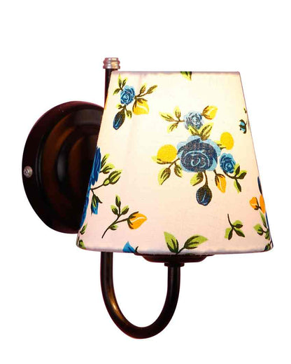 Artistic Unique Cotton Shade Wall Mounted Lamp with Iron Base | 6 x 8 inches