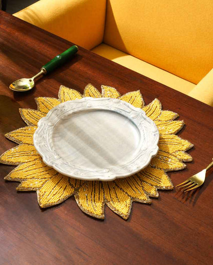 Bright and Cheerful Sunflower Design Table Mat | 15 inches