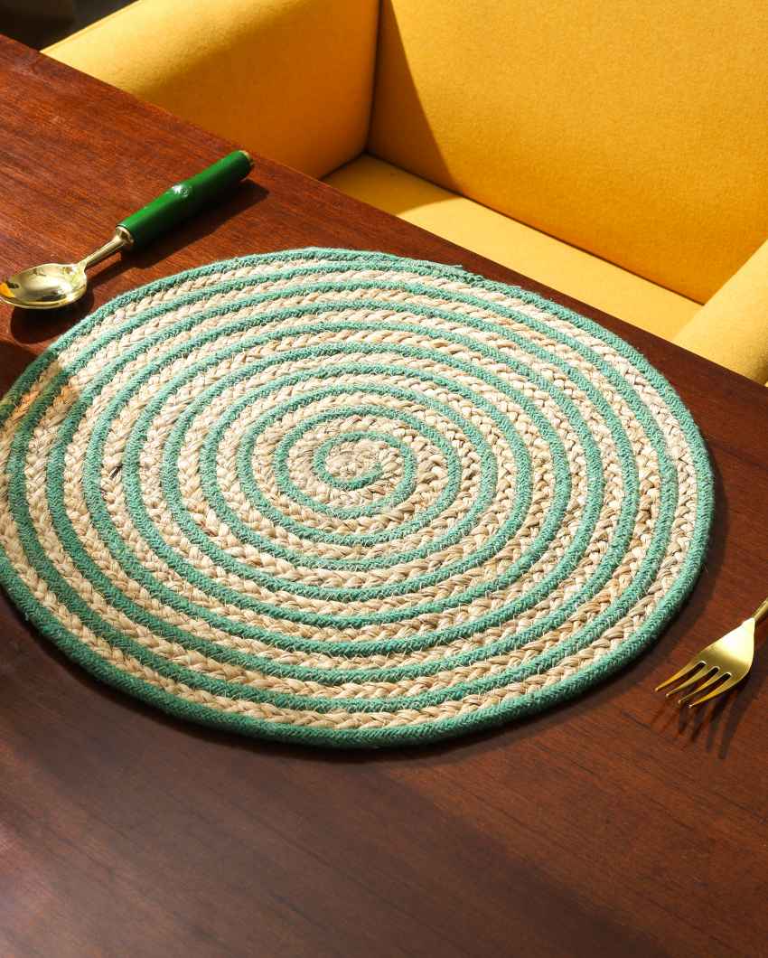 Handcrafted and Timeless Braided Table Mat | 15 inches