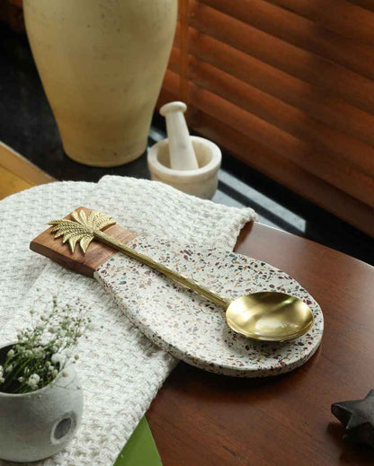 Charming and Practical Dual Tone Spoon Rest | 11 x 6 inches