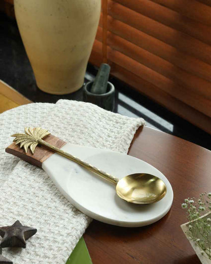 Sleek and Modern Dual Tone Spoon Rest | 11 x 6 inches