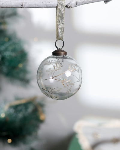 Stunning Clear Gold Christmas Glass Decor | 3 X 4 Inches