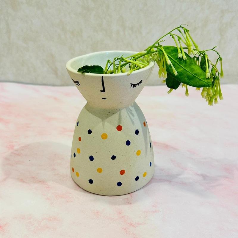 Beautiful White Matte Girly Vase Default Title