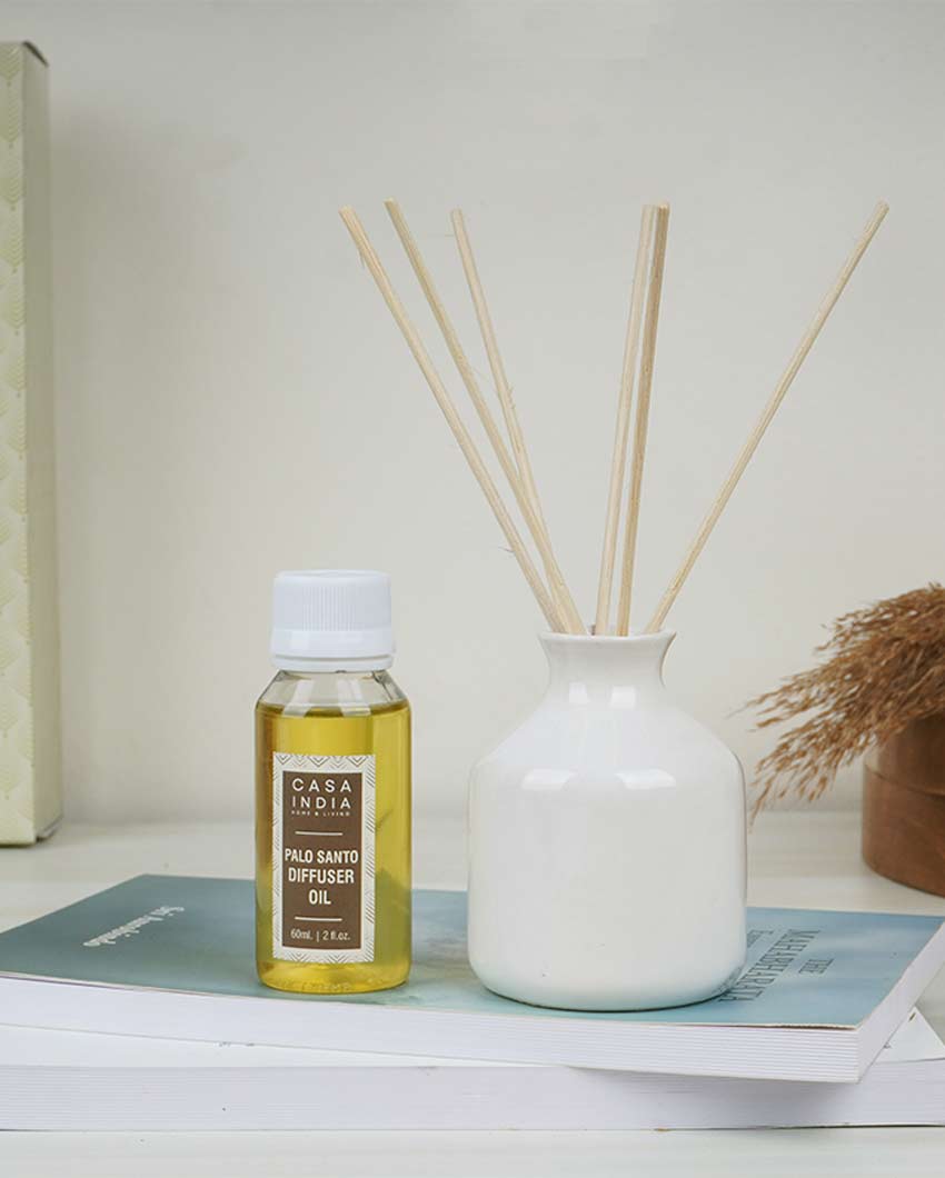 Elegant Yellow Design Pal Santo Reed Diffuser | Pack of 3