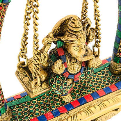 Divine Joy Lord Ganesha On A Swing | 9 x 4 x 10 inches