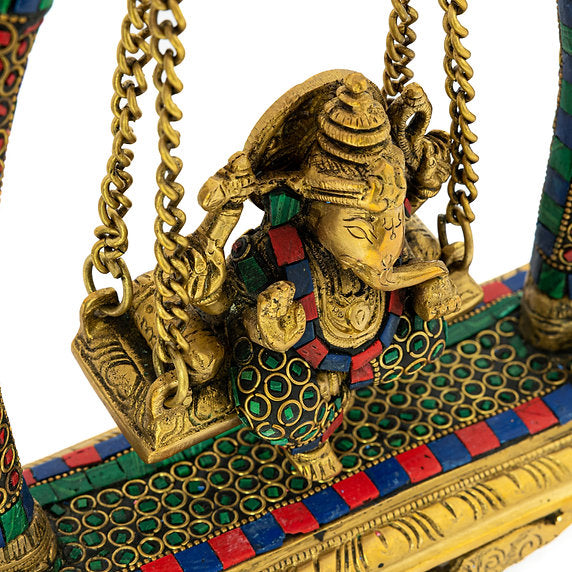 Divine Joy Lord Ganesha On A Swing | 9 x 4 x 10 inches