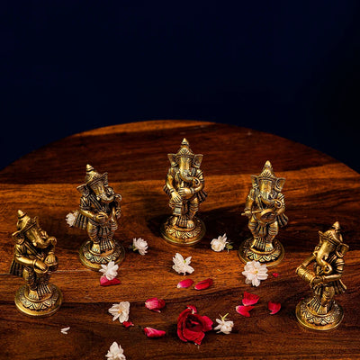 Divine Presence Band Of Ganesha | Set of 5 | 2 x 2 x 5 inches