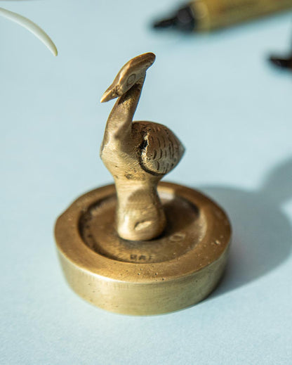 Sophisticated Paper Weight with Graceful Goose Design |Mustard|  5 x 7 cm/ 2 x 3 inches