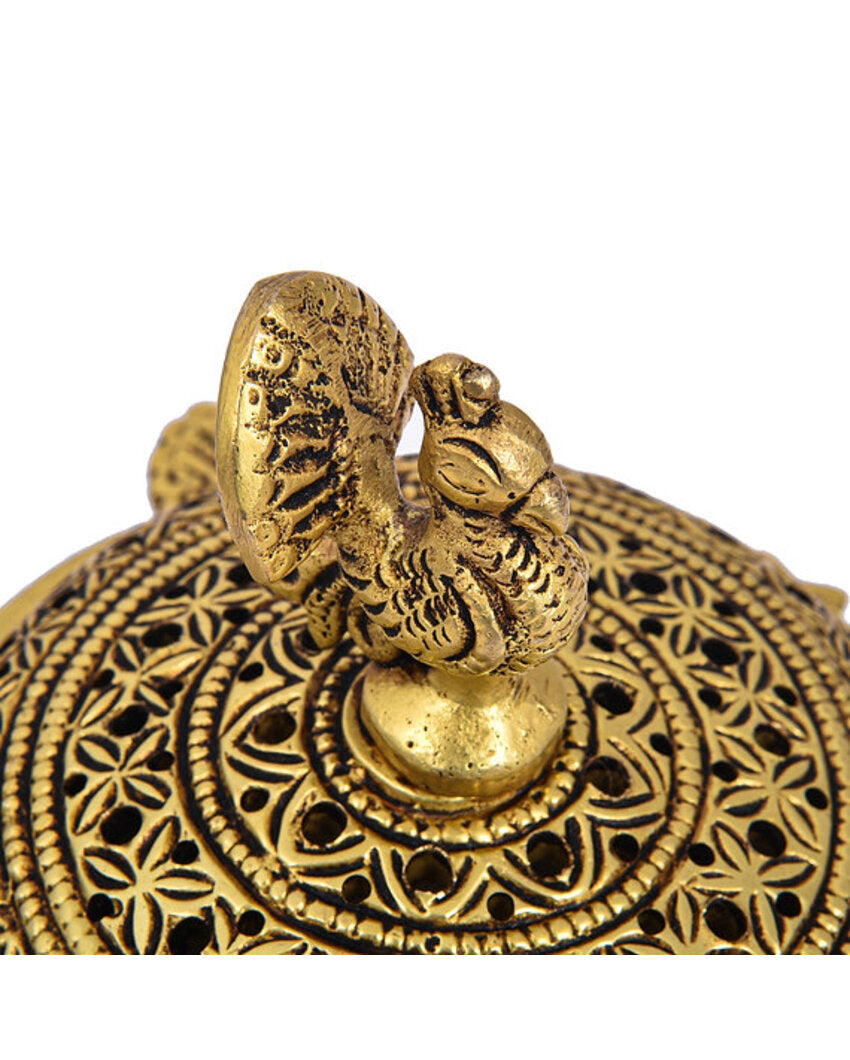 Antique Dhoopdhuni Traditional Incense Burner | Mustard |15 x 12 cm/ 6 x 5 inches