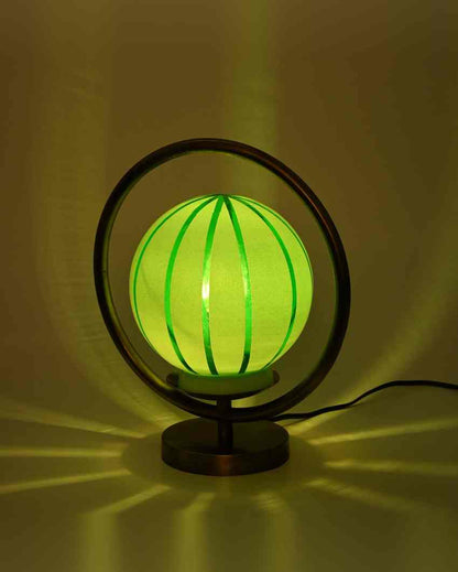 Edelweib Decorative Round Table Lamp with Colorful Glass Shade | 9 x 10 inches