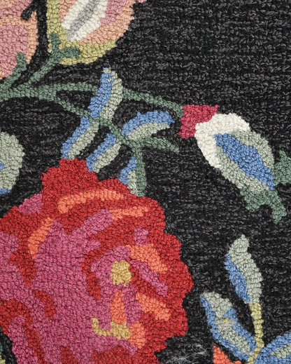 Black Wool Romania Hand Tufted Carpet | 6x4, 8x5 ft 6 x 4 ft