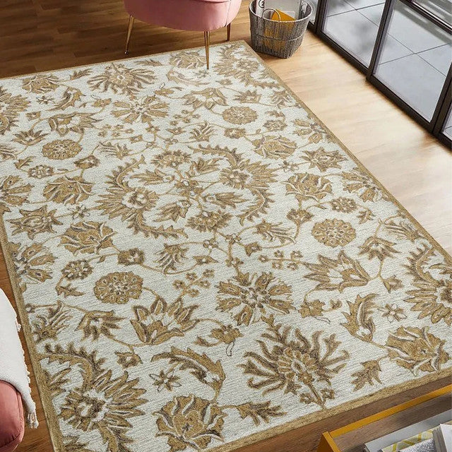 Simpy Floral Pattern Hand Tufted Carpet | 10 x 8 Feet