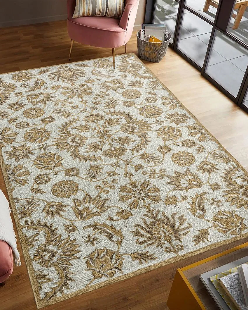 Simpy Floral Pattern Hand Tufted Carpet | 10 x 8 Feet