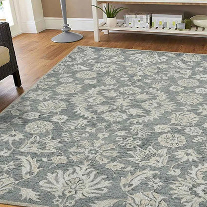 Grey Wool Hand Romania Tufted Rug Carpet