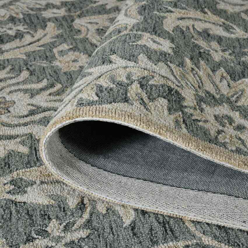 Grey Wool Hand Romania Tufted Rug Carpet