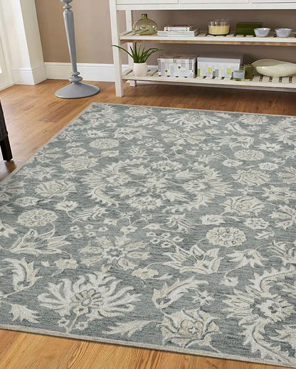 Simpy Floral Pattern Hand Tufted Carpet | 10 x 8 Feet