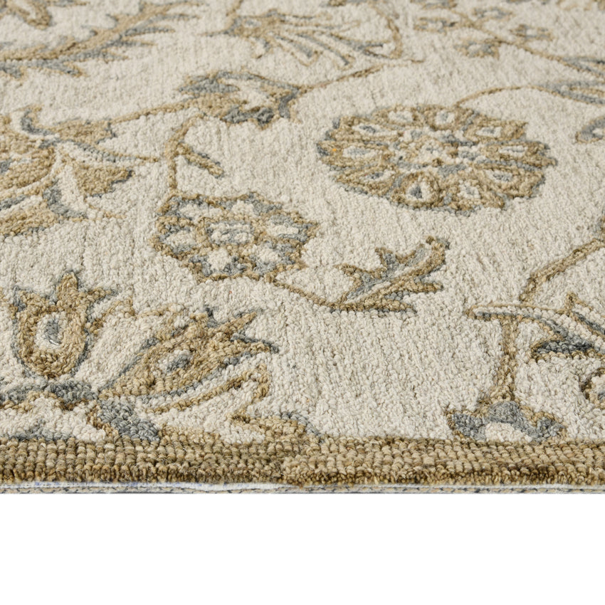 Classic Design Ivory Shade Wool Area Rug | 10 x 8 Feet