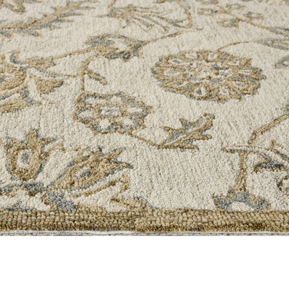 Classic Design Ivory Shade Wool Area Rug | 10 x 8 Feet