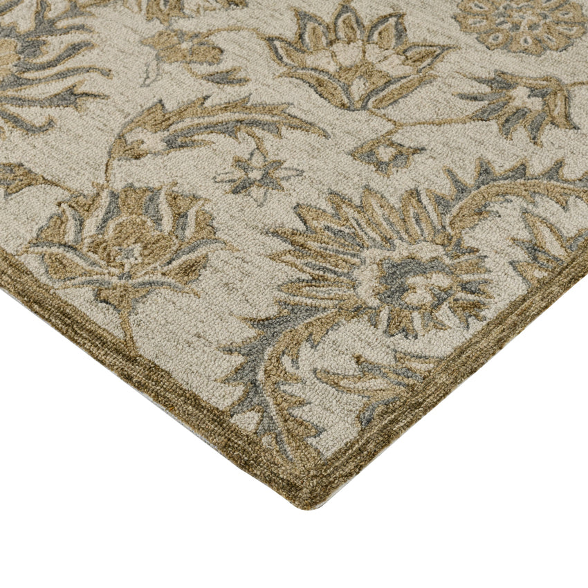 Classic Design Ivory Shade Wool Area Rug | 10 x 8 Feet