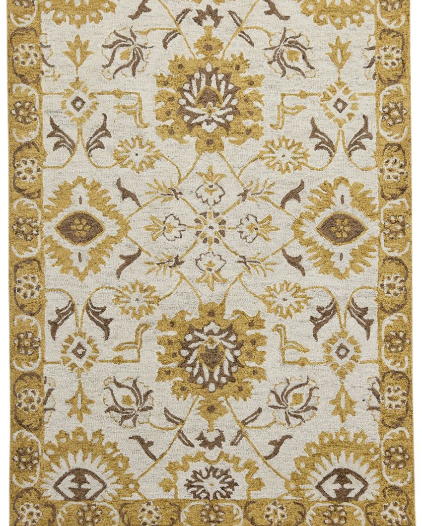 Gold Wool Romania Hand Tufted Carpet | 6x4, 8x5 ft 6 x 4 ft