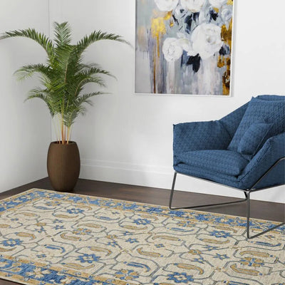 Royal Hand Tufted Carpet Blue Wool Romania