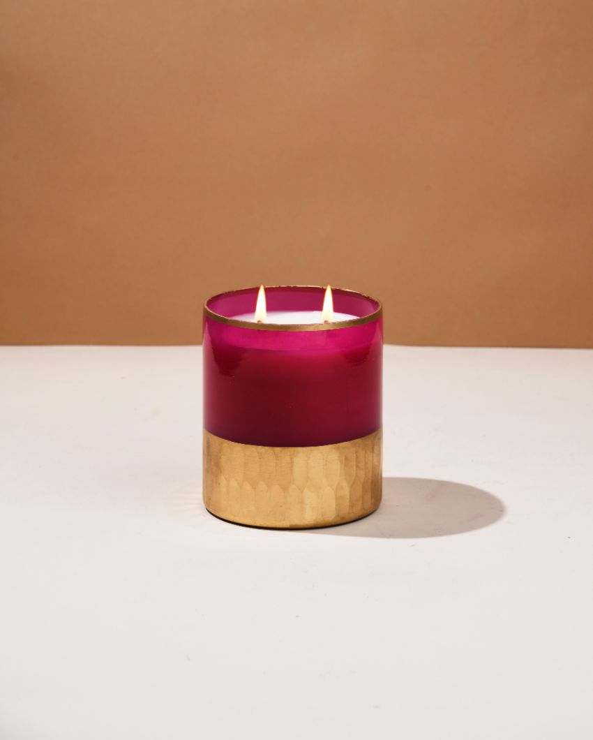 Rani Pink Large Double Wick Candle | 10.2 x 10.2 cm / 4 x 4 inches