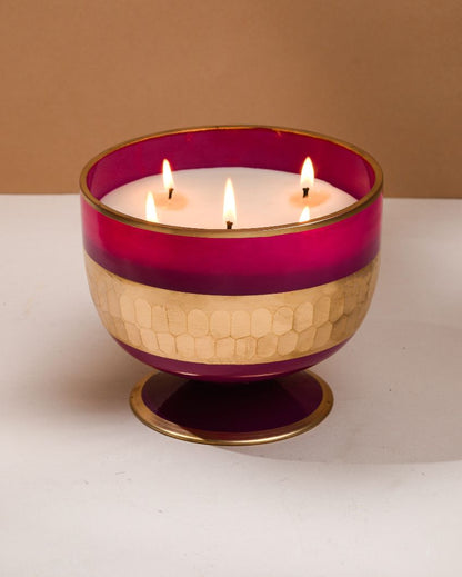 Rani Pink 5 Wick Fruit Bowl Candle | 15.2 x 11.4 cm / 6 x 4.5 inches