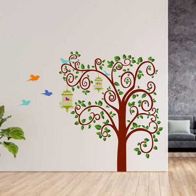 Bird House On Tree Wall Sticker Default Title