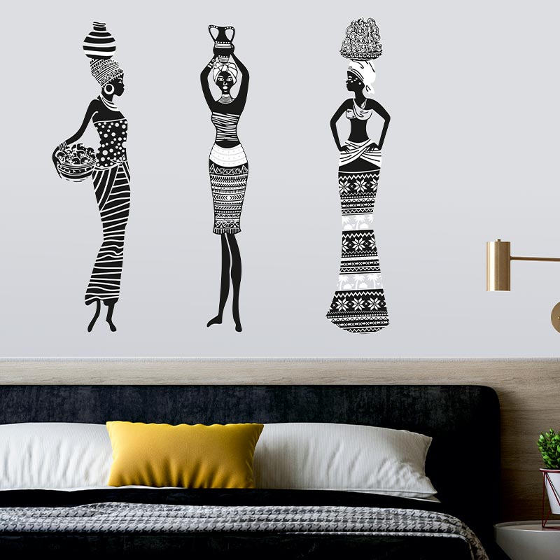 African Tribal Ladies Wall Sticker Default Title