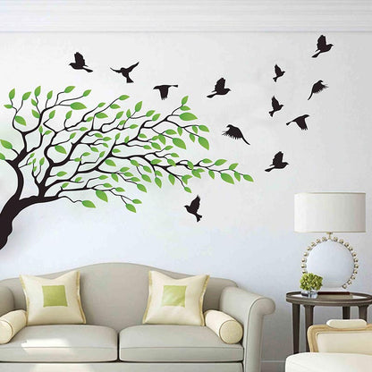 Flying Birds From A Tree Branch Wall Sticker Default Title