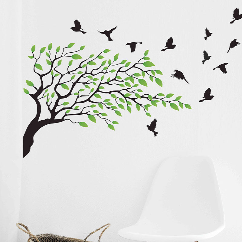 Flying Birds From A Tree Branch Wall Sticker Default Title