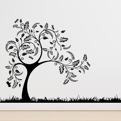 Black Tree With Grass Wall Sticker Default Title