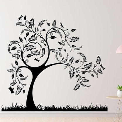 Black Tree With Grass Wall Sticker Default Title