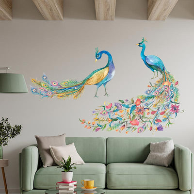 Slender Peacock Wall Sticker Default Title