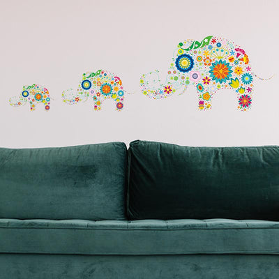 Three Elephants Wall Sticker Default Title