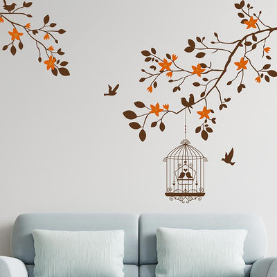 Autumn Tree Birds Wall Sticker Default Title