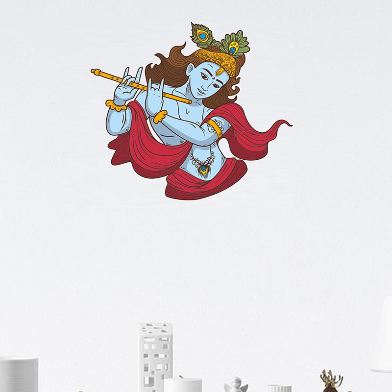 Shri Krishna Wall Sticker Default Title