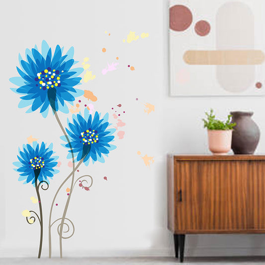 Abstract Flowers Wall Sticker Default Title