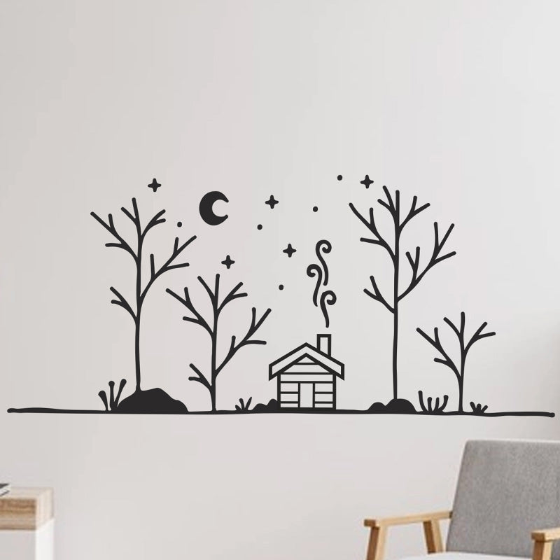 House And Tree Wall Sticker Default Title