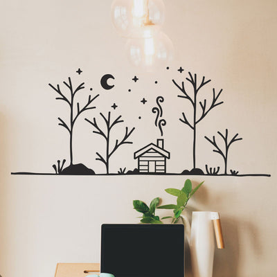 House And Tree Wall Sticker Default Title