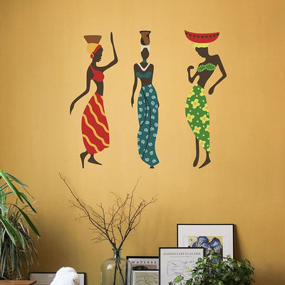 Dancing Indian Women Wall Sticker Default Title