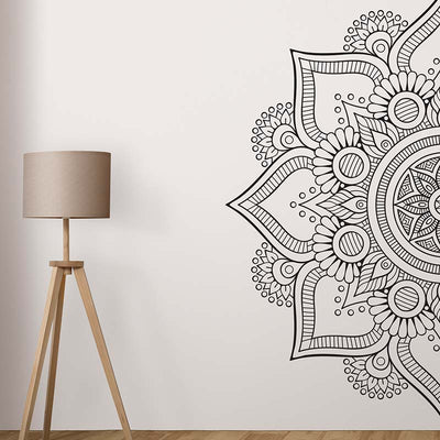 Monochrome Mandala Wall Sticker Default Title