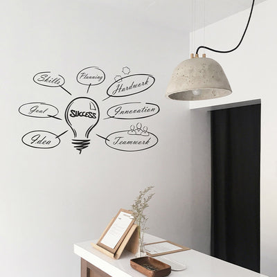 Success Skills Light Bulb Wall Sticker Default Title