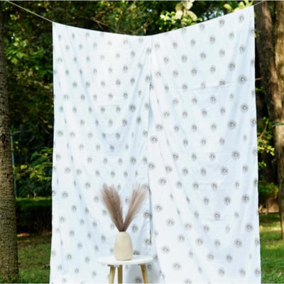 Raath Ki Saundhi Print Rod Pocket Curtain Window