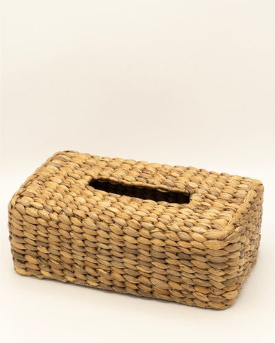 Elegant Beige Rattan Tissue Box Cover | 10 x 4 x 4 inches